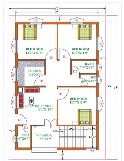 contact now for 2D/3D home plan.
