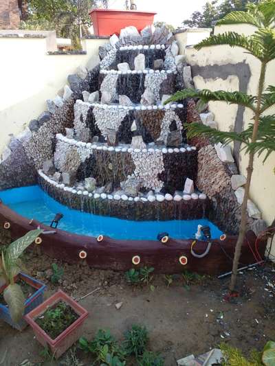 *Fountain *
step by step waterfall with motar , stone , & lights
 contact me .
