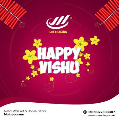 Happy Vishu 


 #happyvishu 

 #cmtrading  #metalwallarts 
 #calligraphy