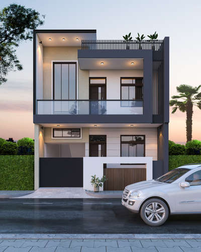 20' front elevation designed by us at jaipur
 #ElevationDesign  #frontElevation  #render3d3d  #newhousedesigns  #jaipurcity  #evershinehomes  #evershinehomesvaishali