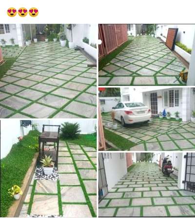 #BangaloreStone 50mm 2/2
 #artificialgrass 35mm
 #workfinished