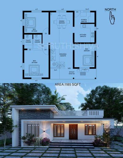 ഒരു 1185 sqft വരുന്ന മനോഹരമായ ഒറ്റനില വീടു കണ്ടാലോ.. ബാ പോയിട്ടു വരാം ❤️❤️🥰🥰🥰🥰 #SingleHungWindow  #budget_home_simple_interi getfriendly