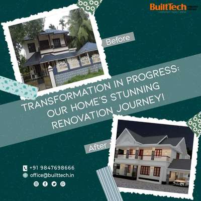 Transformation in progress: Our home's stunning Renovation Journey!

We offer complete solutions right from designing, licensing and project approvals to completion and maintenance. Turnkey projects, residential construction, interior works and facades are our key competencies.
We also undertake commercial and retail projects for construction, glass & steel claddings and interiors. Our solutions are a unique combination of aesthetics and precision, delivered on-time, just as you had envisioned.
For more details;
Contact : +91 9847698666
Email : office@builttech.in
Visit : https://builttech.in
#construction #luxuryhomedesigns #builders #builder #commercial #commercialbuilding #luxury #contractor #contractors #interiors #interiordesign #builttech #constructionsite #turnkeyconstruction #quality #customhomebuilder #interiordesigner #bussiness #constructionindustry #luxuryhome #residential #hotel #renovation #facelift #remodeling #warehouse #kerala