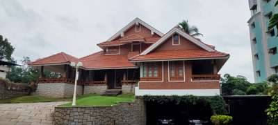 Natural clay roofing tile &clear paint coating work