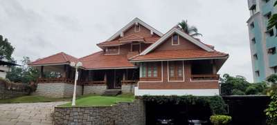 Natural clay roofing tile &clear paint coating work