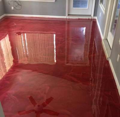 red colour flooring epoxy wark 
call Sandeep 8086816862