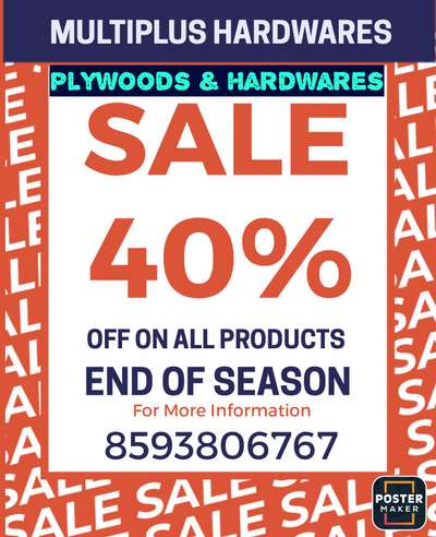 plywoods & hardwares offer sales

9895349967
8593806767

MULTIPLUS HARDWARES   #InteriorDesigner  #Carpenter #KitchenInterior