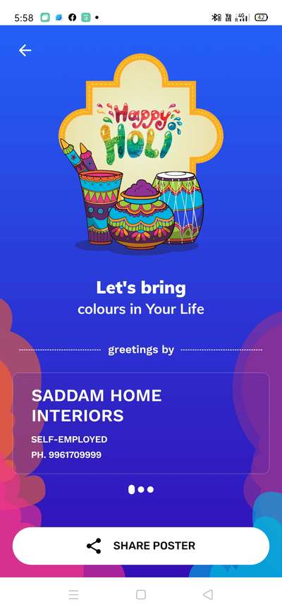 Happy Holi Delhi #saddamhomeinteriordesign  #saddamhomeinteriors  #saddamhomeinterior  #interior_saddam_home_interiors  #saddam_home_interiors
