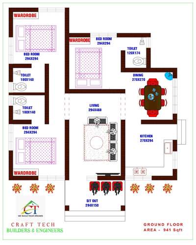 3bhk plan