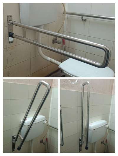 STAINLESS STEEL 304 GRADE FOLDABLE TOILET SAFETY GRAB BAR FOR DISABLED & ELDERLY PEOPLE  
 #BathroomIdeas #BathroomFittings #bathroom #grabbar #grabrail #toilet #safty