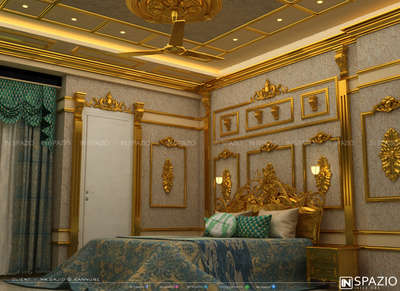 A Royal theme bedroom designed for Mr. Sajid @Kannur.
 #royal  #LUXURY_INTERIOR #BedroomDesigns  #BedroomDecor  #inspazio