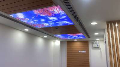 *3D STRETCH CEILING *
Estimate :- FABRIC stretch ceiling customised Design 

Area :- 9.5'  x 13' = 123.5  Sqft X 450 Rs / Sqft 
=  55575 Rs + 10003 Rs ( GST )  =  65578 and  Transport + Engineer fare as per actual 


Note :- Led SAMSUNG 6K Korean, Brrisol Fabric UV Printed, Harpoon, Channel Pvc Imported , SS Screw fitting kit, No extra charges and no hidden charges