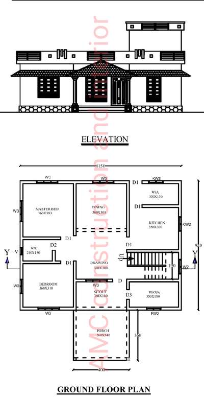 #2BHKplan
#construction
#Pathanamthitta
#1200sqft
#