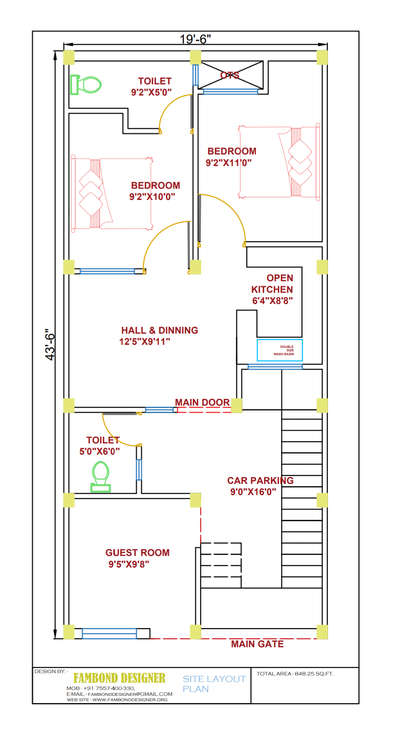 2d House Plan With fambond designer