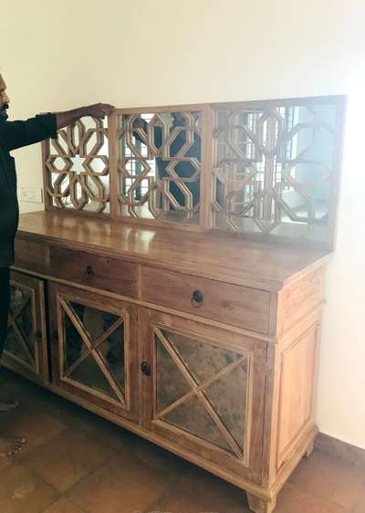 African teak made cupboard with rustic mirror!
#indonesianmade