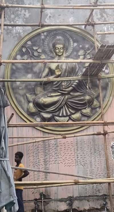 #fiberglasssculpture #buddhamural #outdoor  #for more details dm