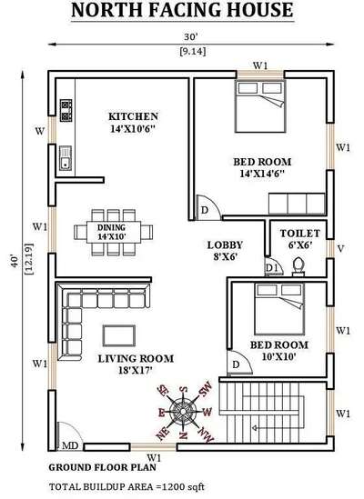 2bhk House plan