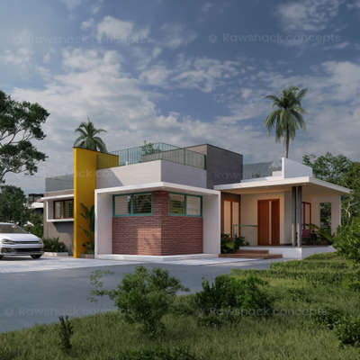 Proposed Residential Project for Miss. Dhanya at Kozhikode, Area : 1420 sqft. 
#residence #Architect #architecturedesigns #design #keralaarchitecture #residenceproject  #rawshackconcepts #3drenders #HomeAutomation  #ElevationHome  #exteriordesigns