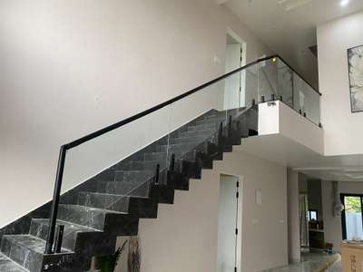 Stairs railing  #GlassBalconyRailing  #GlassHandRailStaircase  #GlassStaircase