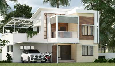 1800 sqft 4 bedroom house elevation
 #keralahomeplans  #exterior_  #TexturePainting  #asianpaint  #WoodenBalcony