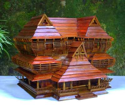 Miniature Model Museum quality fully bamboo wooden miniature 3D model kerala traditional nalukettu  #miniature #3models #miniaturegarden #modelling #3models #models_architecture #3dmodeling #art #handcrafted