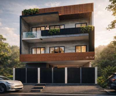 elevation of house at #suncity #rohtak  #Haryana designed by #Architect #architectinrohtak