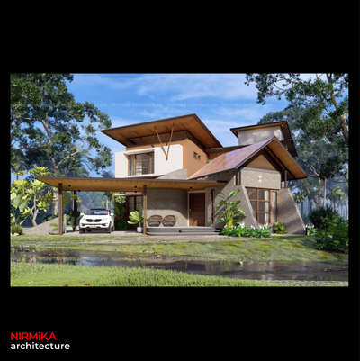 A 3500 square feet premium residence designed for a client in Feroke, Malapuram. 

- 5 Bedrooms with Attached bathroom and Dressing area. 
- Open living space with a patio opening to the outer courtyard. 
- Private guest living room. 
- Seperate prayer area. 


 #Architect #architecturedesigns #Architectural&Interior