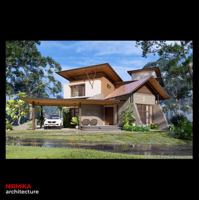 A 3500 square feet premium residence designed for a client in Feroke, Malapuram. 

- 5 Bedrooms with Attached bathroom and Dressing area. 
- Open living space with a patio opening to the outer courtyard. 
- Private guest living room. 
- Seperate prayer area. 


 #Architect #architecturedesigns #Architectural&Interior