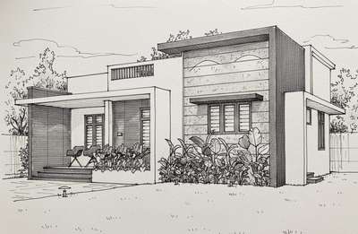 നമ്മൾ എത്രയൊക്കെ പുരോഗമനവാദം പറഞ്ഞാലും   സമൂഹം ഇന്നും ഒരു മനുഷ്യനെ വിലയിരുത്തുന്നത്,
അവൻ ധരിക്കുന്ന വസ്ത്രത്തിലൂടെയും അവൻ താമസിക്കുന്ന വീട്ടിലൂടെയും ആണ് എന്നത്
ഒരു വസ്തുതയാണ്
അവന്റെ സ്വപ്നം, പരിശ്രമം, കഴിവ് — ഒന്നും കാണാതെ
പുറത്തോടുള്ള ‘ലുക്ക്’ ആണ് ഐഡന്റിറ്റി ആക്കി മാറ്റുന്നത്.

അതാണ് തിരുവനന്തപുരം ജില്ലയിലെ മണക്കാട് ഉള്ള Anil നുവേണ്ടി രൂപകൽപ്പന ചെയ്ത ഈ വീട്ടിന്റെ പ്രധാന ആശയം. ലൈഫ് മിഷൻ പദ്ധതിയുടെ ഭാഗമായി നിർമ്മിക്കുന്ന ഈ വീട്,
600 സ്ക്വയർ ഫീറ്റാണെങ്കിലും,
 ഒരു ആധുനിക വീടിന്റെ ഭംഗി ലഭിക്കുന്ന വിധത്തിലാണ് ഡിസൈൻ ചെയ്തത്.