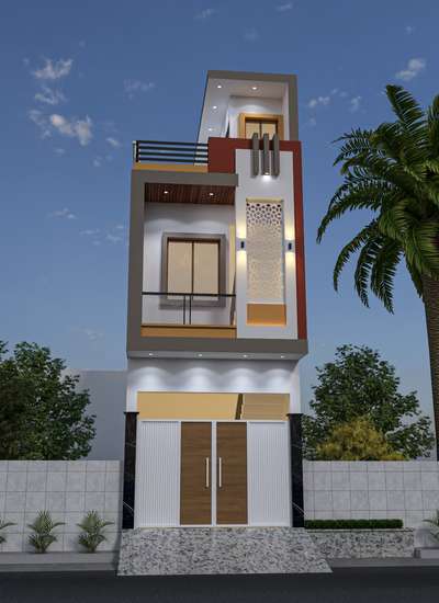 Exterior design by
Mk design & consultant 
Muzaffarnagar 
 #ElevationHome  #ElevationDesign  #frontElevation
