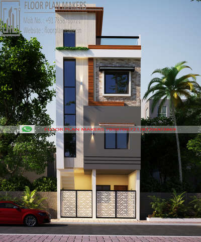 17 foot elevation design by floor plan makers 
 #ElevationHome 
 #ElevationDesign 
#elevation_ 
#facadedesign 
#CivilEngineer 
#architecturedesigns