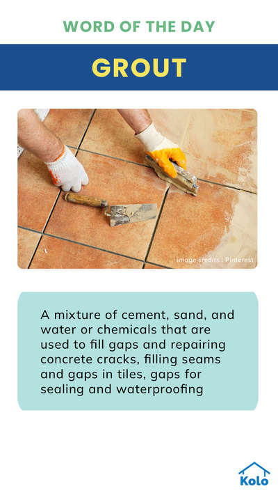 Today's construction word of the day - Grout

Ever heard of this term?🤔

Learn new words of home construction with our Word Of The Day series on Kolo Education 🙂👍🏼

Learn tips, tricks and details on Home construction with Kolo Education

If our content has helped you, do tell us how in the comments ⤵️

Follow us on @koloeducation to learn more!!!

#education #architecture #construction #wordoftheday #building #interiors #design #home #interior #expert #koloeducation #wotd #grout