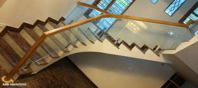 #GlassHandRailStaircase