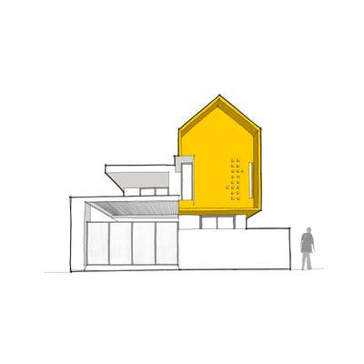 schematic sketch #sketches #ContemporaryHouse #moderndesign #Minimalistic #coloured_one #yellowandwhite #yellowandgrey #FloorPlans #sitestories