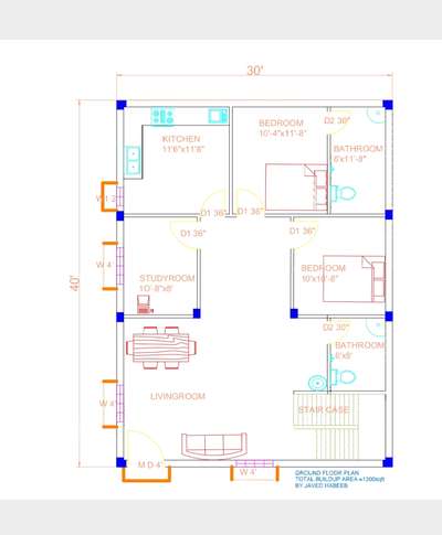 #best_architect 
best house plane30'X40'
  #HomeAutomation  
 #1200sqfthouseplans