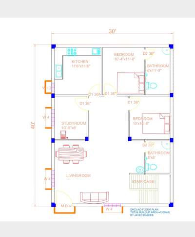 #best_architect 
best house plane30'X40'
  #HomeAutomation  
 #1200sqfthouseplans