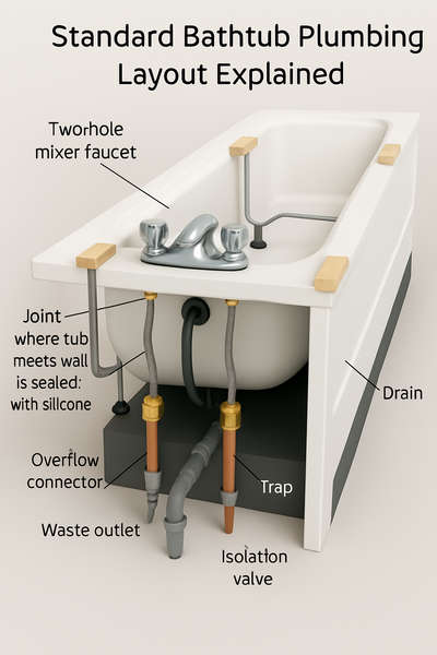 Know your plumbing – Ep 01
💡 What is a bathtub trap and why is it important?
It prevents foul smells from the drain by creating a water seal. Must be installed correctly to ensure smooth water flow and hygiene.

🛠️ #PlumbersKnowledge #BlueNorthTips #SanitarySecrets #BathroomBasics #PlumbingIndia #ConstructionTips #BathFitting101