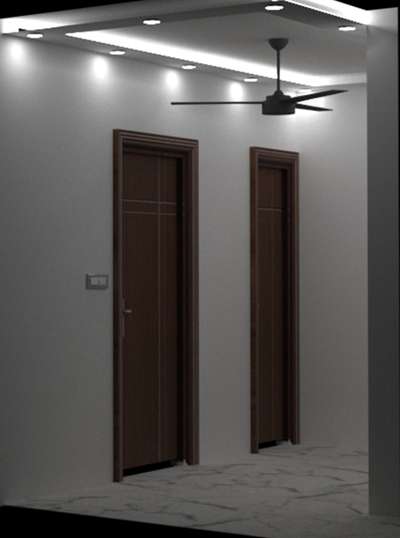 Small passage area #CivilEngineer  #architecturedesigns  #InteriorDesigner  #FalseCeiling  #CelingLights  #FlooringTiles# #doors