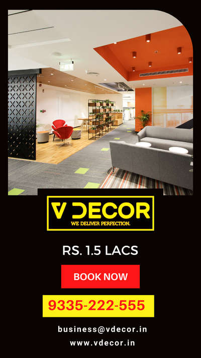 V DECOR - SINGLE WINDOW SOLUTION FOR ALL YOUR INTERIOR DESIGN FIT-OUT REQUIREMENTS.

Cell : 9335222555
Mail: business@vdecor.in
Web: www.vdecor.in

#drawing #design #interiordesign #interior #office #retail #home #villa #bunglon #farmhouse #hotel #restaurant #showroom #kitchendesign #construction #designbuild #gomtinagar #Lucknow