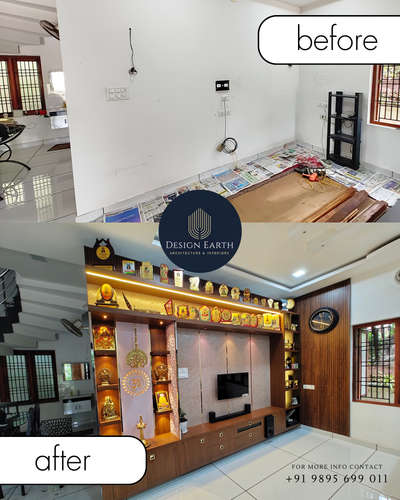 TV unit with Pooja  


#Architectural&Interior #kannurinterior #poojaroomconcepts #tvunits