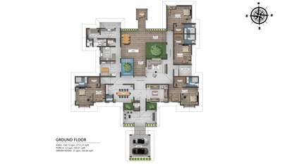 Rendered Ground floor & site plan #groundfloor  #Siteplan  #FloorPlans  #floorplan  #floorplanrendering