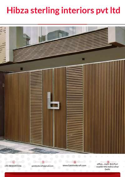 Aluminium profile gates by Hibza sterling interiors pvt ltd #aluminiumprofilegate #aluminiumclading #Aotumationgates #aluminiumpanelgates #aluminiumgates #maingate #fancygates #modolergate #slidinggates