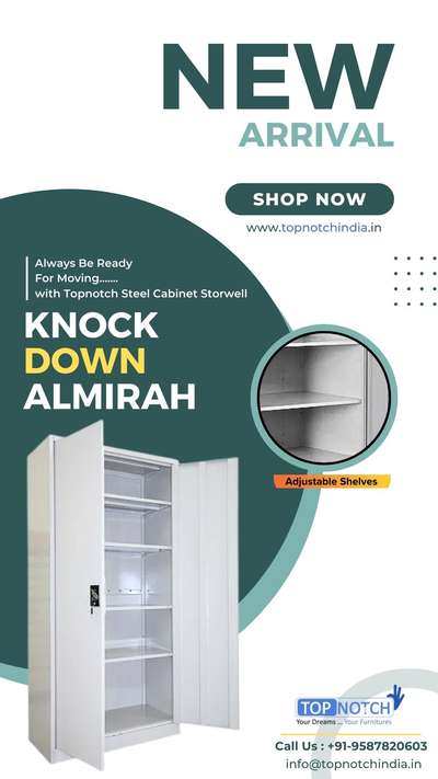 Steel Knock Down Almirah powder coated  #Almirah #powdercoated #topnotchfurniture #woodenfurniture #educationalfurniture #classroomfurniture #jaipurfurniture #india #furniture #jaipurfurniture #onestopsolution#chairs #storagefurniture #deskingfurniture #table #interiorsjaipur #interiordesign #interiors #furnitureanddiningtable