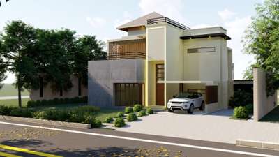 proposed residence at punthala, alappuzha