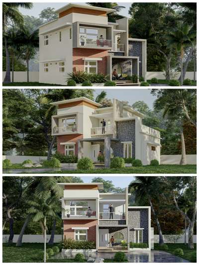 #exterior_Work  #CivilEngineer  #architecturedesigns  #ContemporaryHouse  #veedupani  #3delevation🏠  #ElevationHome  #exterior3D  #veed