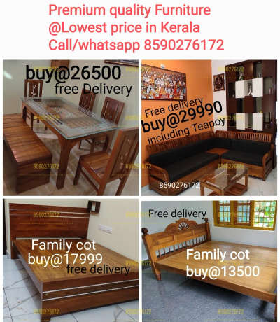 buy premium quality wooden furniture at lowest price.
call/whatsapp +918590276172
10 year replacement warranty