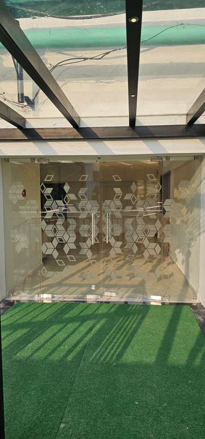 glass entrance doors