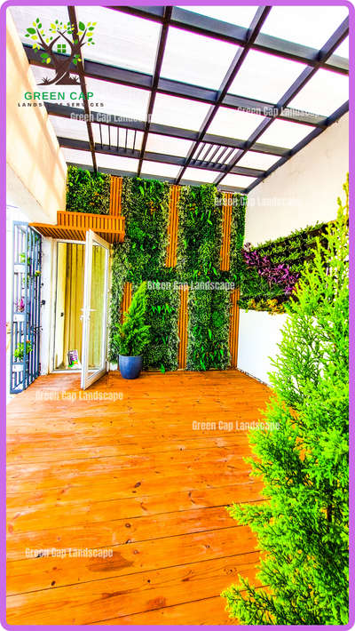 our recently completed rooftop garden site at noida, #RooftopGarden  #VerticalGarden  #terracewall