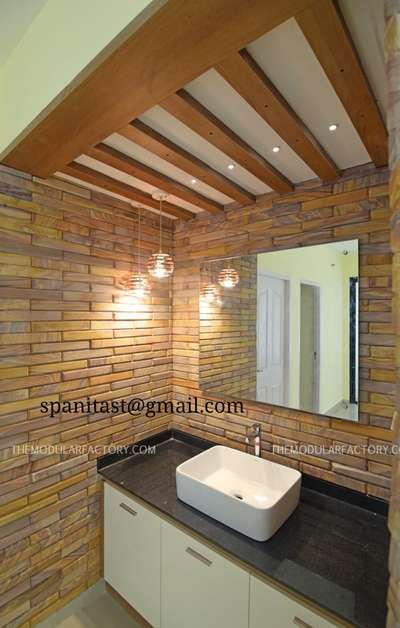 Cladding stone work finished at Kakkanad 



#interior #wall cladding #natural stones #compound wall #wash basin #home decor #Architect choice