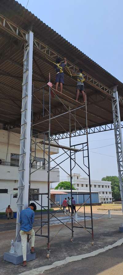 Truss work going on @Kanjikode  #Palakkad  #EnamelPainting  #hight  #Painter